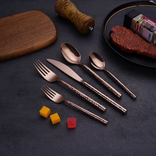 6040 mirror rose gold flatware