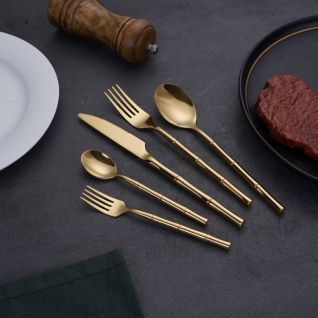 6041 mirror gold cutlery