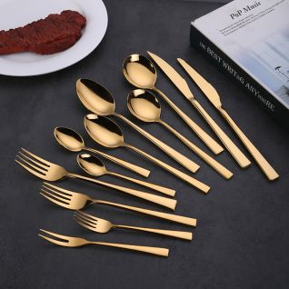6043 mirror gold cutlery