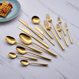 9016 mirror gold cutlery